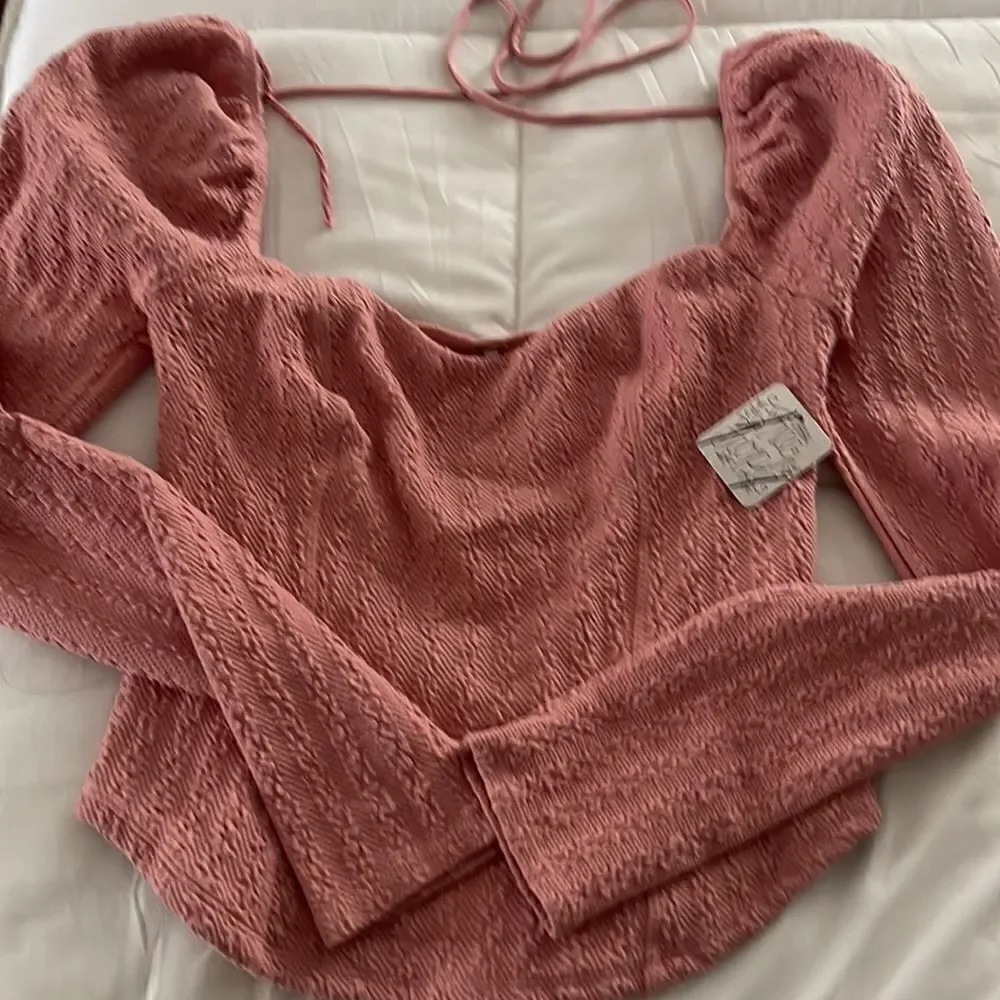 NWT FREE PEOPLE Sz S BRITTANY TOP PINK